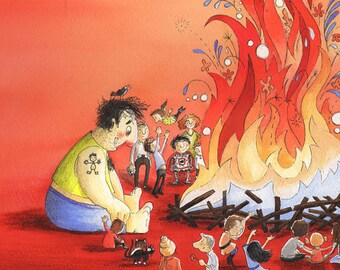 Bonfire! -ORIGINAL ILLUSTRATION