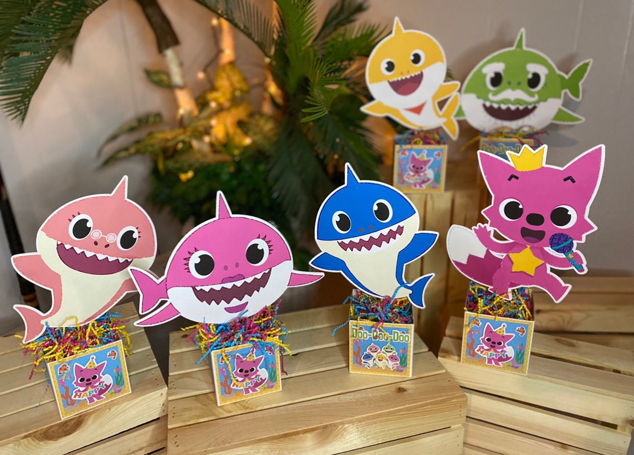 Baby Shark Birthday Baby Shark centerpieces Baby Shark birthday
