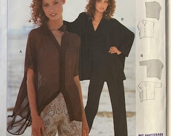 Catálogo Burda OOP 2730 (início dos anos 2000?). Easy Burda. Blusa e jaqueta. Tamanhos 8 a 18. Completo, sem uso, em excelente estado.