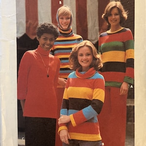 VTG 5023 Butterick (1978).  Misses' Tops.  Size 10, Bust 32-1/2".  Complete, unused, FF.  Excellent condition.