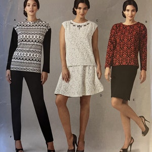 OOP 1255 Simplicity (2014).  Threads Magazine Collection.  Misses' Top, Pants, Skirts.  Size 10 to 18.  Complete, unused, FF.  EX condition.