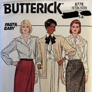 VTG 6776 Butterick (1980&#39;s).  Fast & Easy.  Misses&#39; Skirt.  Size 14.  Complete, unused, FF.  Excellent condition.