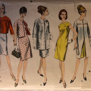 Rare VTG 6740 Vogue (1966).  Vogue Special Design.  Misses&#39; Dress and Coat.  Size 12.  Complete, unused, neatly cut. Excellent condition.