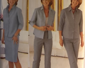 VTG 6166 Butterick (1999).  Cynthia Rowley.  Fräulein 'Oberteil, Rock, Hose.  Grösse 18-20-22.  Vollständig, unbenutzt, ff.  Exzellenter Zustand.