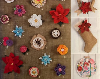 OOP 1601 Simplicity (2013).  Designer:  Andrea Schewe. Fabric Flowers.  Complete, unused, FF.  Excellent condition.