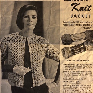 DOWNLOAD PDF. VTG Quick Knit Jacket (1960's).  Timesaver Design.  Coats and Clark.