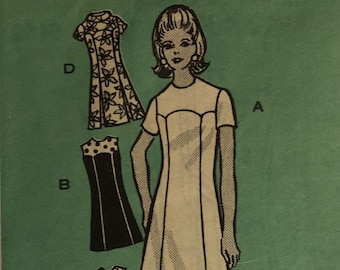 Vente par correspondance rare VTG 9152 (milieu des années 60).  Robe de demoiselle.  Taille 14, buste 36". Complet, inutilisé, FF. Excellent état.