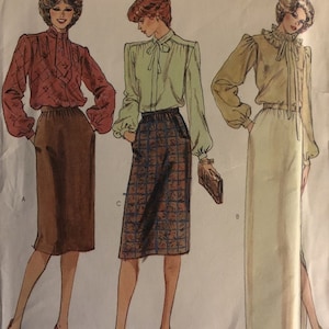 VTG 7824 Vogue (anos 70). Vogue muito fácil de usar. Saia Misses. Tamanho 12, cintura 66 cm. Completa, sem uso, dobrada de fábrica. Excelente estado.