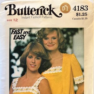 VTG 4183 Butterick (1976).  Instant Fashion Patterns.  Misses&#39; Cardigan & Camisole.  Size 12.  Complete, unused, FF.  Excellent condition.