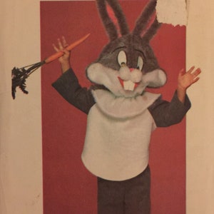 VTG 6348 Butterick (1974 & 1978).  Child's Bugs Bunny Costume.  Size S-M-L (2-4-6-8-10-12).  Complete, unused, FF. Excellent condition.