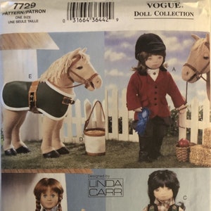VTG 7729 Vogue (2003).  Vogue Doll Collection.  18&quot; Doll Western Wear.  Complete, unused, FF.  Excellent condition.