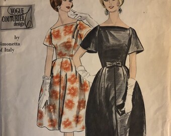 PATRON DE COUTURE VINTAGE VOGUE Par EMILIO PUCCI - Robe Années 1960 - Modèle B34 (1575) - Neuf Non Découpé