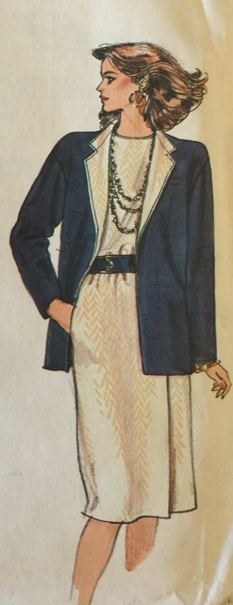 Vtg 8547 vogue 1980 s very easy vogue misses etsy