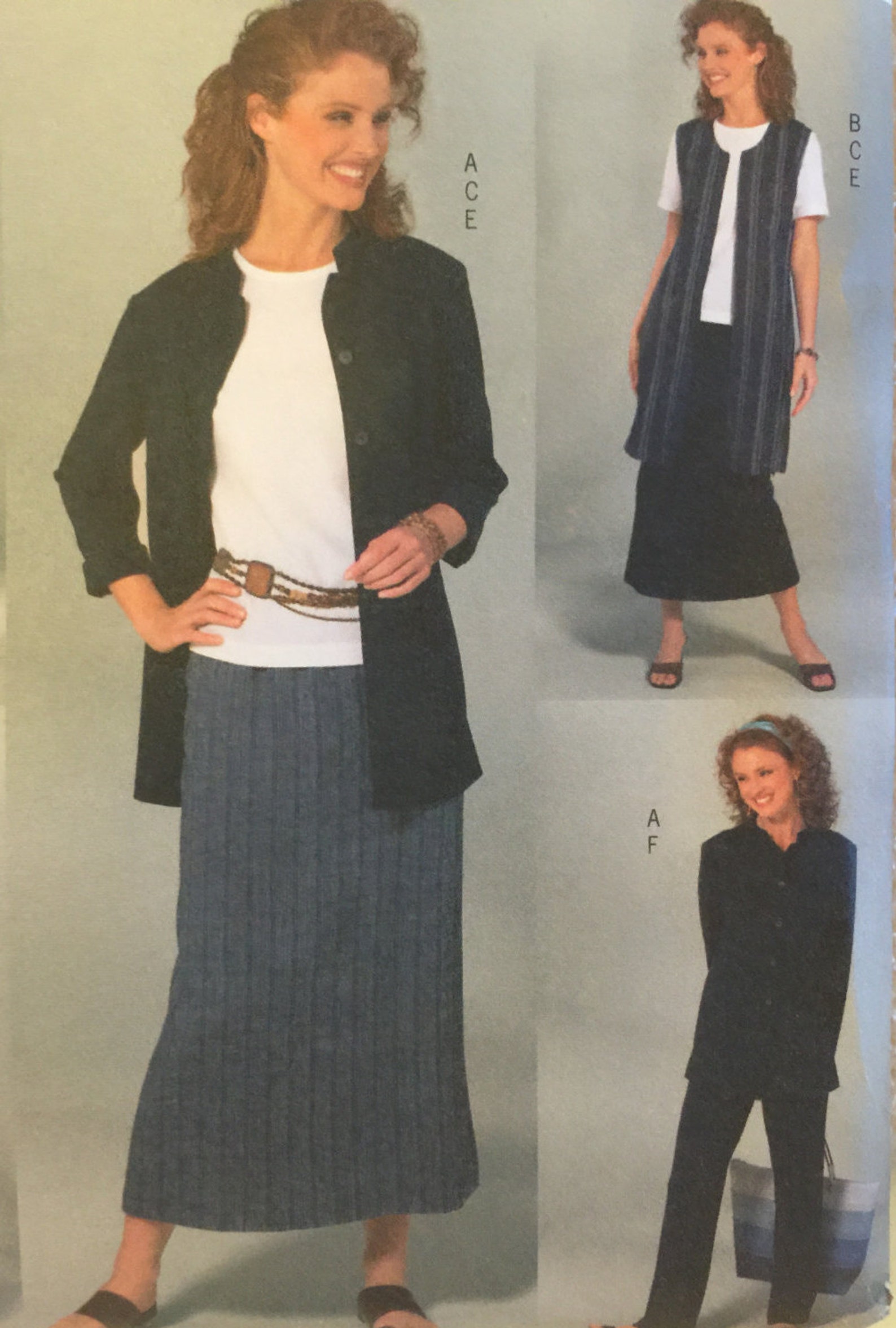 VTG 4142 Butterick (2004). Lifestyle Wardrobe. Jacket, Vest, Lined Top ...
