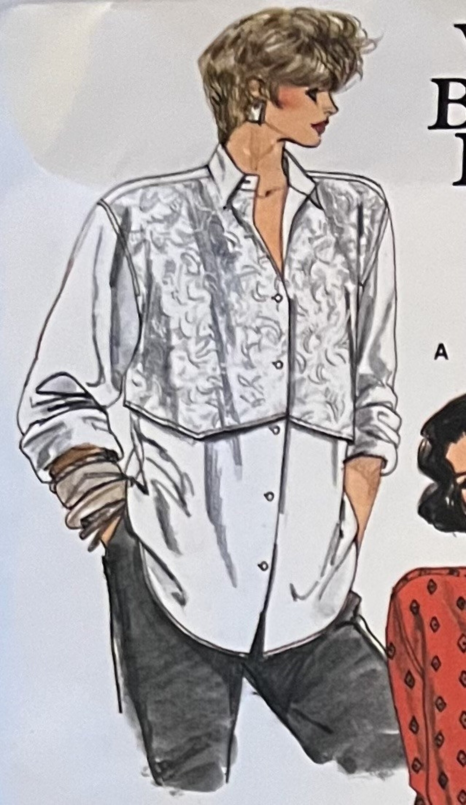 VTG 1609 Vogue (1985). Vogue's Basic Design. Misses' Shirt. Size 8-10 ...
