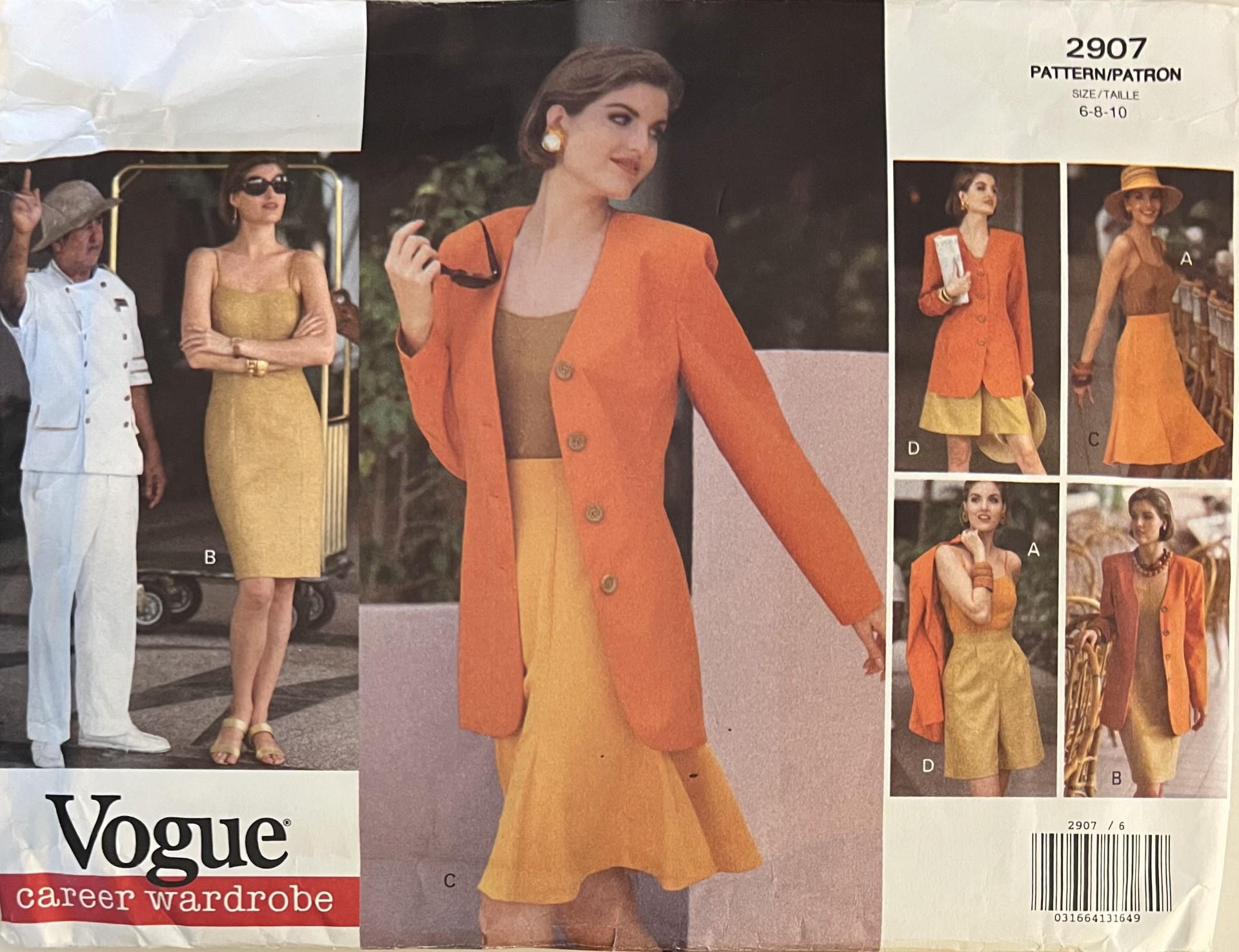VTG 2907 Vogue (1992). Vogue Career Wardrobe. Misses' Jacket