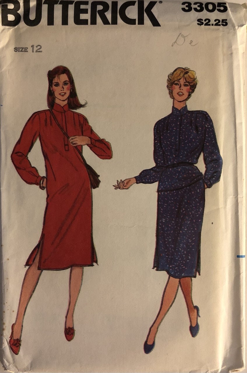 VTG 3305 Butterick (early 1980's). Misses' Dress, Top, & Skirt