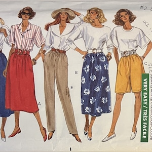 VTG 4137 Butterick (1989).  Fast & Easy.  Classics.  Misses&#39; Skirt Shorts, Culottes, Pants. Size 6 to 14.  Complete, unused, FF.  EX cond.