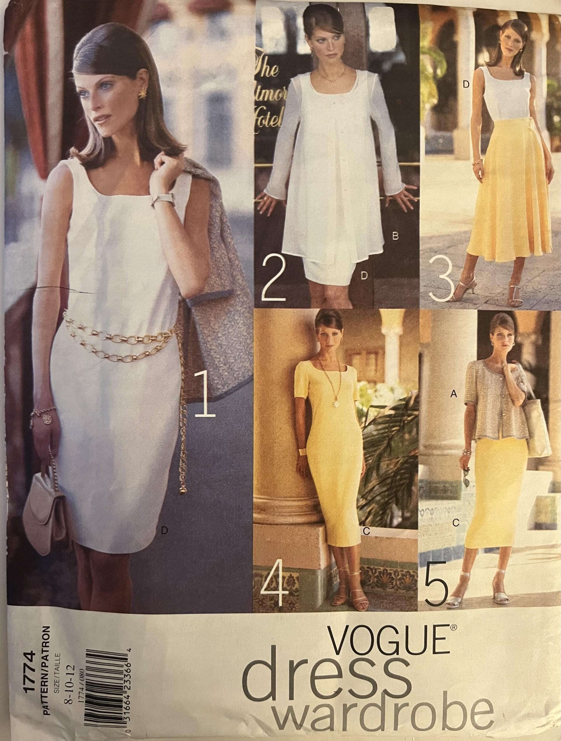 VTG 1774 Vogue (1996). Vogue Dress Wardrobe. Misses