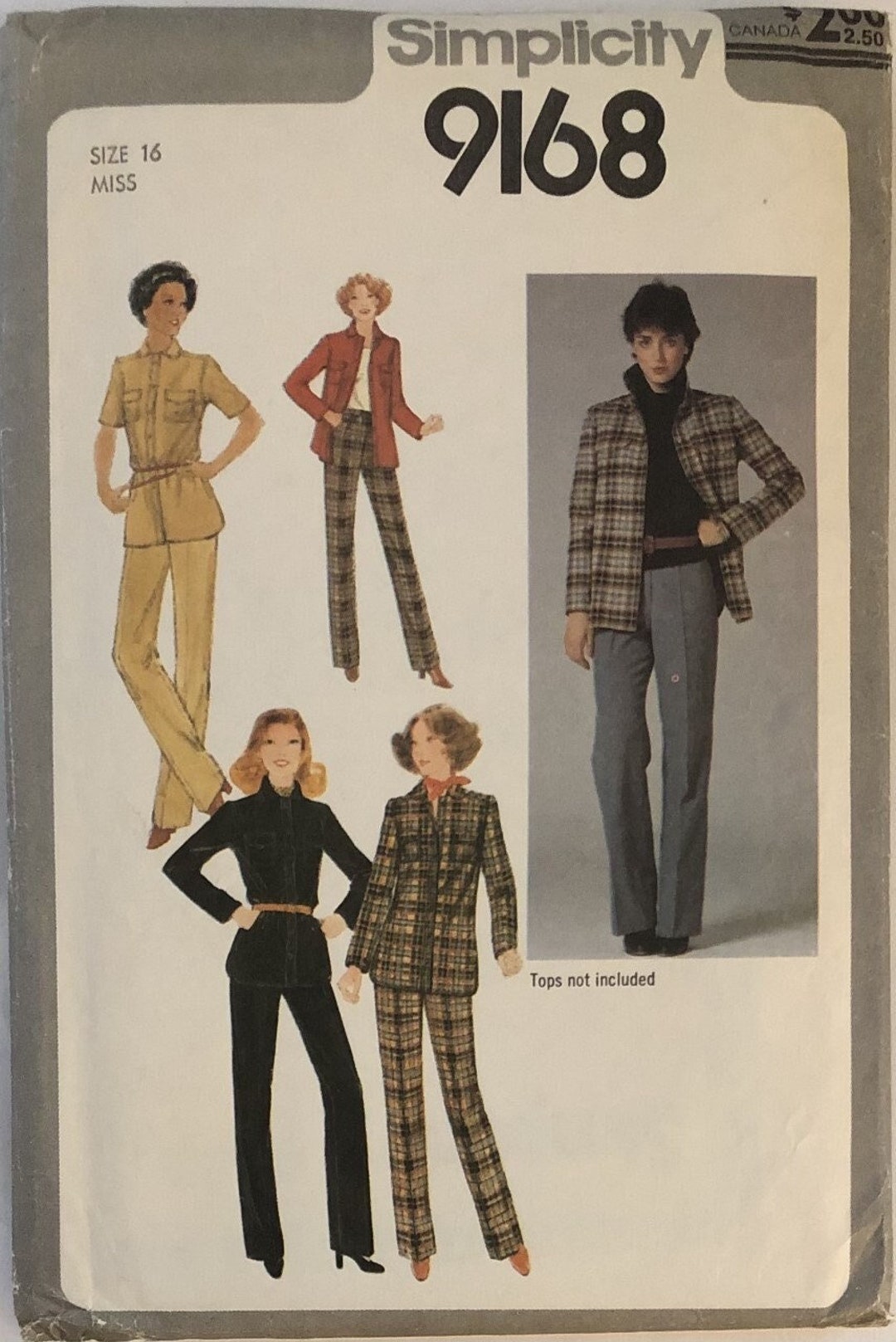 VTG 9168 Simplicity (1979). Misses' Pants & Shirt-jacket. Size 16
