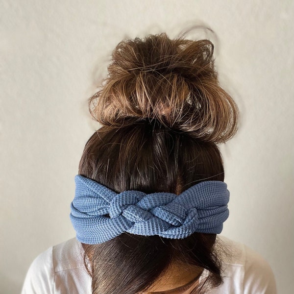 Thermal Chunky Sailor Knot Headband, Adult Soft and Stretchy Turban Headband, Woman’s Headband, Headbands for Women