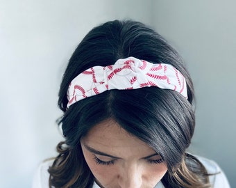 Baseball Headbands, Baseball Mom Headbands, Hard Knot Headbands, Baseball Sailorknot Headband