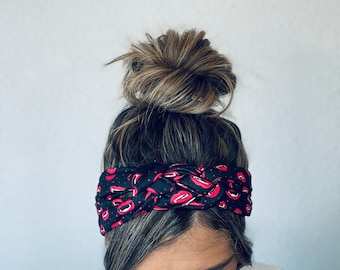 Halloween Vampire Chunky Sailor Knot Headband, Adult Soft and Stretchy Turban Headband, Woman’s Headband, Headbands for Women
