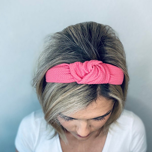 Solid Color Knotted Headbands, Hard Knot Headbands, Knotted Headband, Liverpool Fabric Headbands