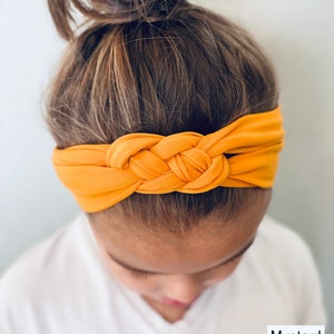 Kinder und Erwachsene Chunky Sailor Knot Stirnband, Erwachsene weiches und dehnbares Turban Stirnband, Stirnbänder für Frauen Bild 1