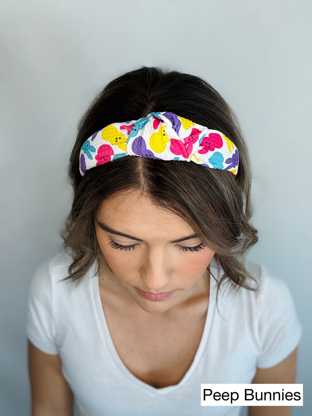 Easter Knotted Headbands, Bunnies Headbands, Hard Knot Headbands
