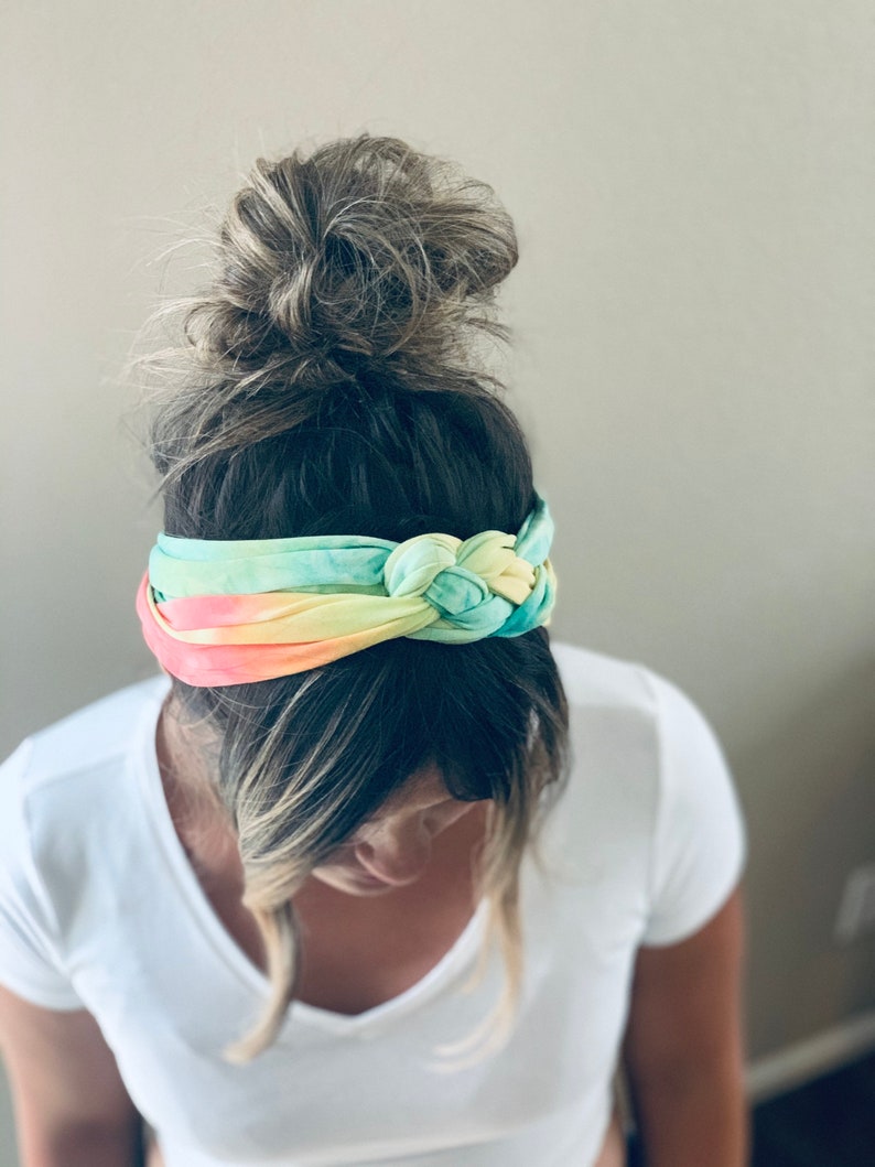 pastel tie dye headband