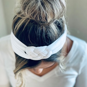 Adult Chunky Sailor Knot Headband, Adult Soft and Stretchy Turban Headband, headbands for women