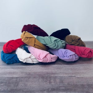 Solid Color Knotted Headbands, Hard Knot Headbands, Knotted Headband, Liverpool Fabric Headbands