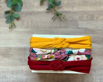 Opaski na głowę turban dla niemowląt, opaska na głowę dla dziewczynek, opaska na głowę z kokardą, kokardy dla niemowląt, opaska na głowę dla noworodków, dzianinowa opaska na głowę dla niemowląt, węzeł marynarski, kokardy dla noworodków