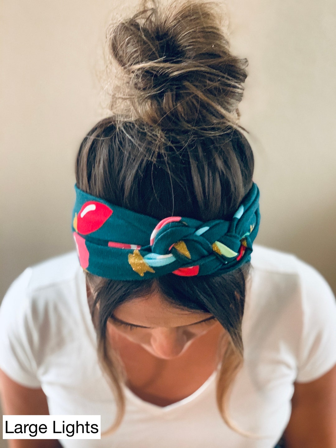 Casoty Fascia Per Capelli Calcio Con Nodo E Strass – Blu, Donna E Ragazza, Accessorio Gameday