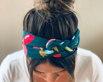 Christmas Lights Chunky Sailor Knot Headband, Adult Soft and Stretchy Turban Headband, Woman’s Headband, Headbands for Women