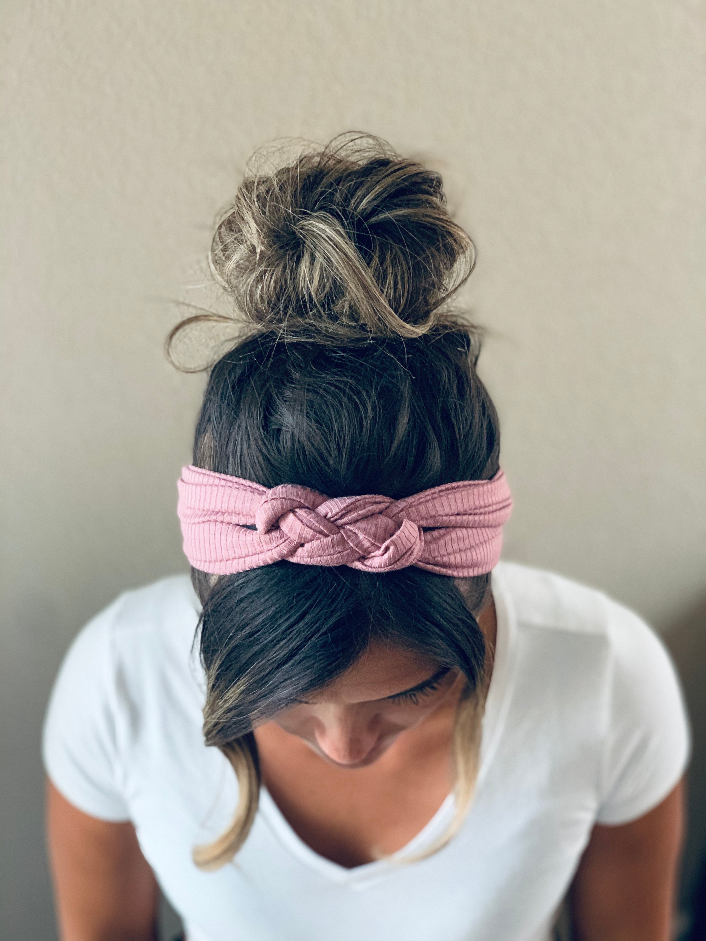 Ribbed Sailor Knot Headband, Adult Soft and Stretchy Turban Headband,…