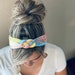 Tie Dye Adult Chunky Sailor Knot Headband, Pastel Tie Dye Adult Soft and Stretchy Turban Headband, headbands for Women 