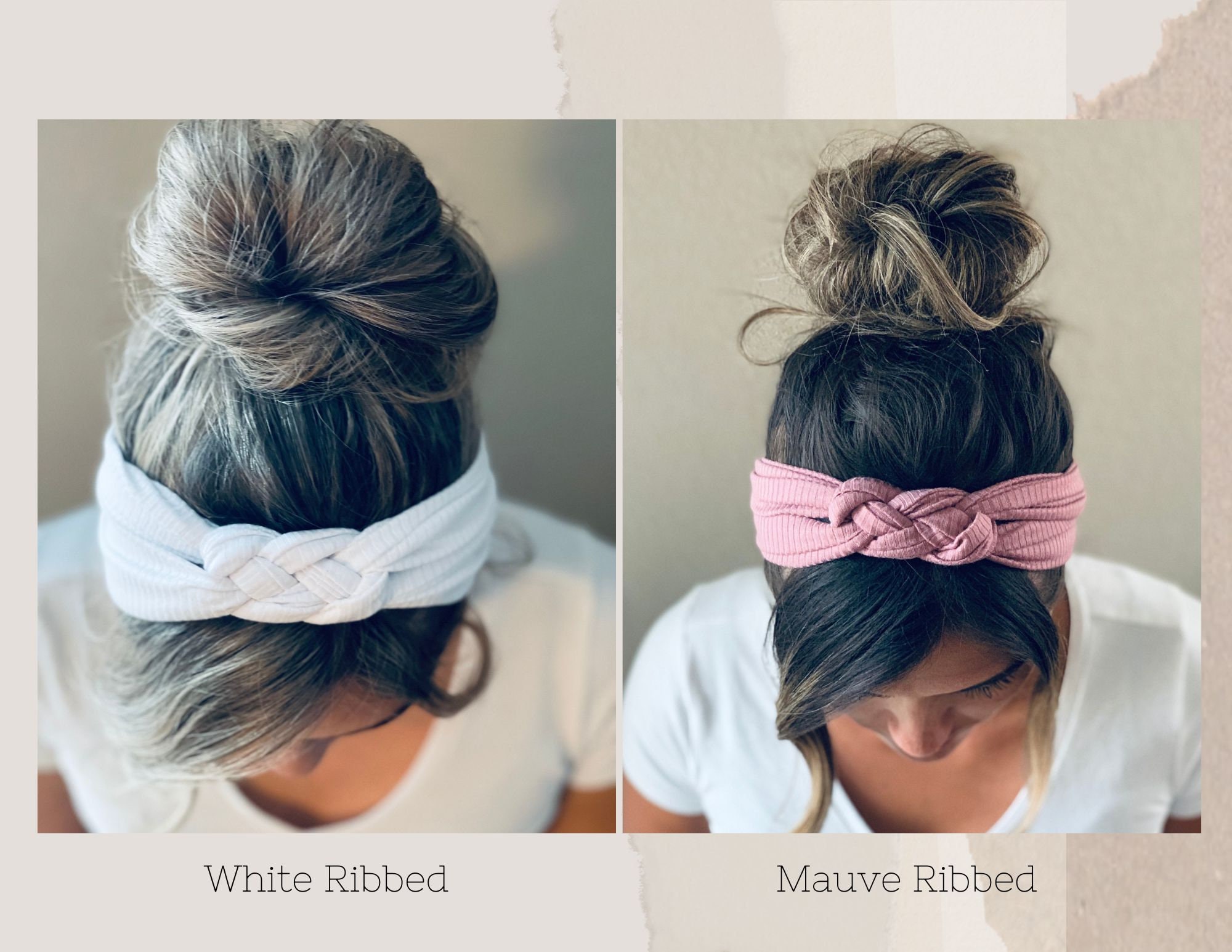 Deoot 5-Pack Fabric Knotted Wide Headbands - Non-Slip Top