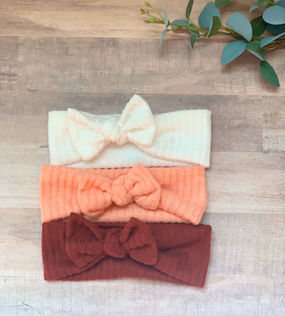 Baby Girl Headband, Baby Headband, Baby Headwrap, Baby Bows, Baby Turban Headband, Baby Girl Headwrap, Ribbed Knit