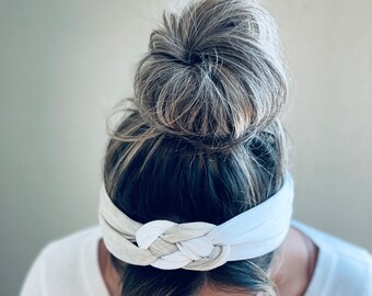 Gesplitste dikke matrozenknoop hoofdband voor volwassenen, zachte en rekbare tulbandhoofdband voor volwassenen, hoofdbanden voor dames