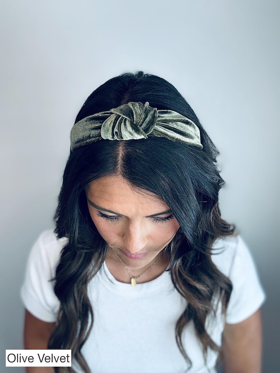 Bandeau En Velours Vert – Tissu Doux Pour Cheveux – Neuf (peut Avoir Un Petit Défaut)