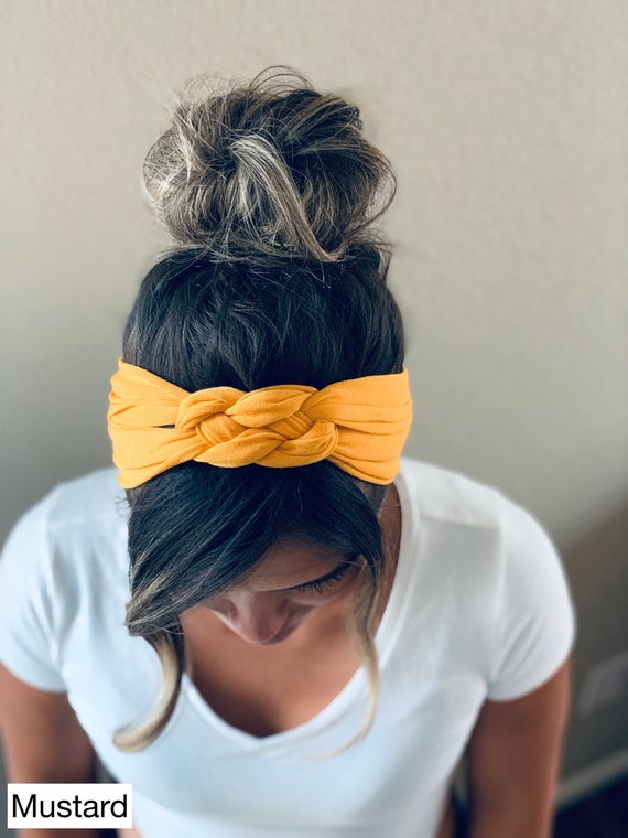 Adult Chunky Sailor Knot Headband Adult Soft and Stretchy Turban