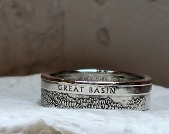 GREAT BASIN, NV. - Size 9  State Quarter Coin Ring