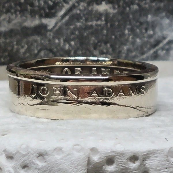 JOHN ADAMS - Size 11 1/4  Presidential  Dollar Coin Ring