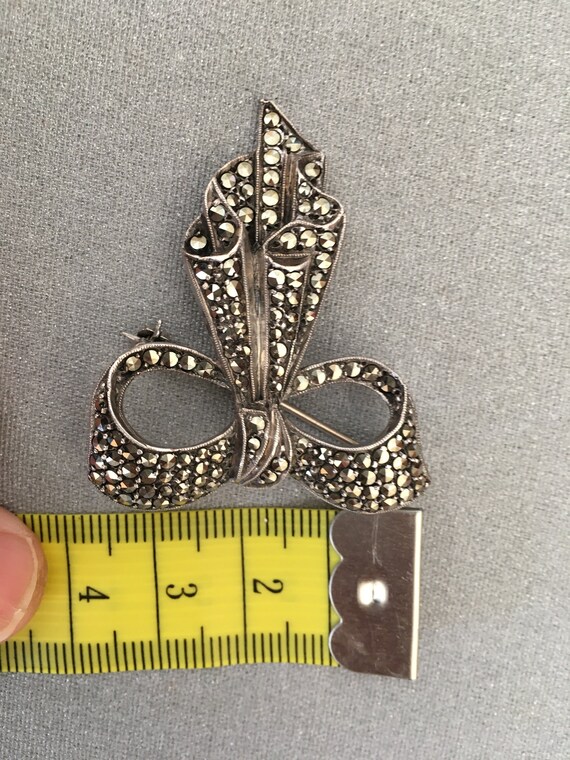 Boxed Gift Vintage Solid Silver Marcasite, Keepsa… - image 7