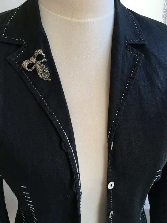 Boxed Gift Vintage Solid Silver Marcasite, Keepsa… - image 8