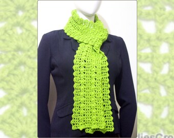 Eunice Scarf Crochet Pattern – Lacy Lightweight Spring Wrap (PDF Download) I Easy I Beginners