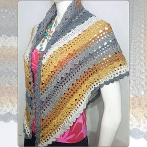 Nelly Prayer Shawl Crochet Pattern | Beginner-Friendly Triangular Shawl | PDF Pattern Download | Simple & Elegant Crochet Shawl