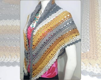 Nelly Prayer Shawl Crochet Pattern | Easy Beginner Shawl (PDF)